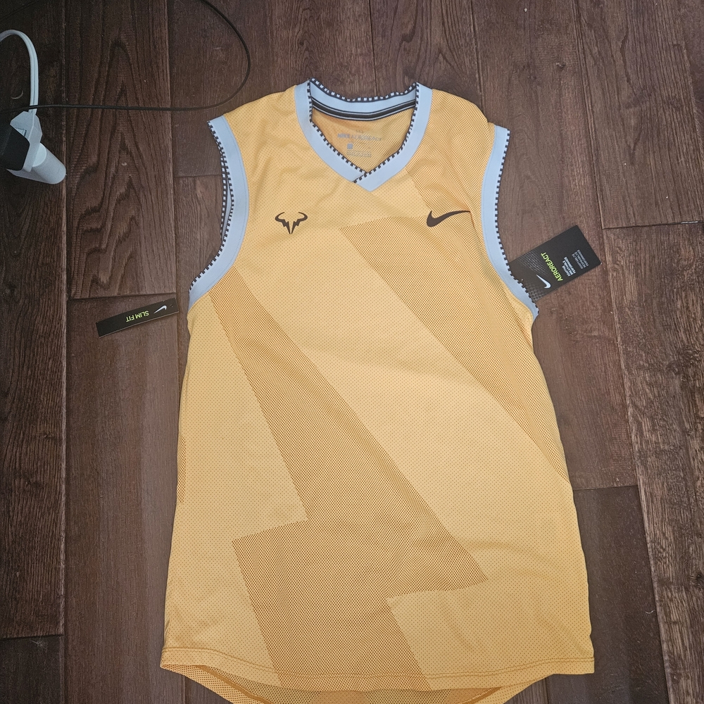 Nike Rafa Nadal Golden Yellow Sleeveless Jersey